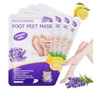 4 Pares Mascarilla Pies Exfoliante Foot Peel Mask Lavanda Calcetines Exfoliantes De Pies Hidratación Profunda Quita Cutículas Muerta Y Callos,Para Pies Secos Y Agrietados,Para Mujeres Y Hombres