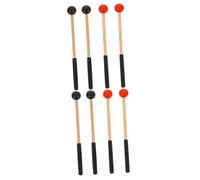 4 Pares Palillo De Tambor Accesorios De Bajo Baquetas De Percusión Accesorios Para Tambor De Lengua De Tambor Portátil Baqueta Musical Baquetas De Tenor Baqueta Clasica Caucho BESTonZON