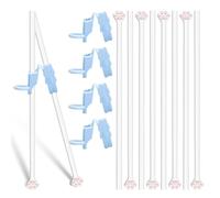 4 Pares Palillos Chinos de Pata Gato Con 4 Ayudas para Cat Paw Chopsticks,Palillos Chinos para Niños para Que Los Principiantes a Usar, para Restaurantes Caseros y Regalos para Amantes de Gatos