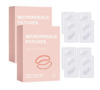 4 Pares Parches de Microagujas para Disolver, Máscara de Ojos de Microagujas Disolventes, Parches para Ojos con Microagujas, Reduce Eficazmente las Ojeras, las Bolsas de los Ojos y las Arrugas