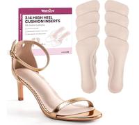 4 pares plantillas para tacones altos - Welnove 3/4 almohadilla metatarsal plantillas antideslizante para zapatos à talons hauts - Suave e invisible, amortigua los golpes, alivia el dolor de pies(L)