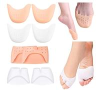 4 pares punteras de silicona, almohadillas de gel de silicona suave para calcetines, protectores de dedos de los pies, protector de tapa de zapato, protección de ballet con orificio transpirable