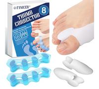 4 Pares Separador De Dedos Del Pie, Correctores de dedos del pie, Espaciadores De Dedos, Toe Separator Para Evitar Roce, Alineación Pies, Talla única, Para Mujer y Hombre