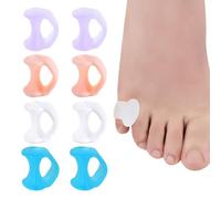 4 pares Separadores de Dedos Separadores de Dedos de Los Pies Meñique Correctores de Dedos del Pie Espaciadores para Dedos Meñiques Protector de Dedos para Prevenir el Frote y Reducir la Presión
