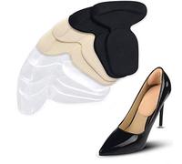 4 Pares T-Forma Plantillas Silicona Gel Almohadillas, Mnioky Talonera para Protectores de Talón para Zapatos Planospara Mujeres como para Hombres,Almohadillas Antideslizantes para Zapatos (Color 1)