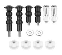 4 Pares Tornillos de Expansión Tapa WC para Inodoro, Fijación Para Tapa de Inodoro Accesorios Bisagras Tapa WC de Asiento Fijaciones para Agujeros CiegosTuercas Superiores