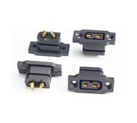 4 pares XT60 serie XT60H Uds XT60E-F enchufe hembra gran corriente conector chapado en oro/latón Ni adaptador de conexión batería alimentación ESSEIEIE(4Pcs XT60E-F -Black)