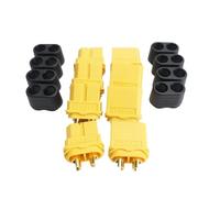 4 pares XT60 serie XT60H Uds XT60E-F enchufe hembra gran corriente conector chapado en oro/latón Ni adaptador de conexión batería alimentación ESSEIEIE(4Pair - XT60H)