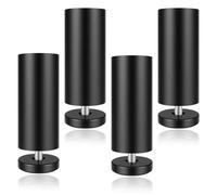 4 patas 10cm aluminio regulables para cama, muebles, sofá, baño, negro
