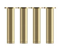 4 Patas Ajustables de Aluminio y Metal para Muebles, para sofá, Silla, Escritorio, Color Negro, 50 mm/1,97 Pulgadas, Patas de Repuesto para Mesa, Armario, gabinete, diseño Cepillado, 340 mm