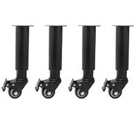 4 patas ajustables en altura con ruedas, 24,5-36 cm de altura, patas de armario ajustables, ruedas para muebles ajustables con 360 grados, para mesitas de noche, zapateros, mesas de café, sofás, color