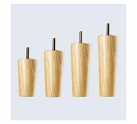 4 patas cónicas de repuesto para sofá de madera de caucho para muebles, patas de roble con tornillo M8, patas de 20 cm, patas de estilos para mesa, gabinete, patas elevadas