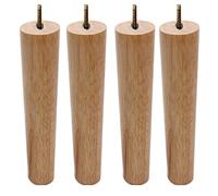 4 patas cónicas de roble para muebles con perno M10, diseño moderno de mediados de siglo, para escritorio, armario, silla, mesa de café, fácil de instalar (70 cm)