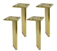 4 patas de acero inoxidable para muebles de 60 cm, patas de metal dorado para muebles de bricolaje, soporte de TV, patas de repuesto para armario otomano con patas protectoras