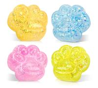 4 patas de gato Squishy Paw Squeeze Toy, Squeeze para aliviar el estrés, lindas patas de gato, juguetes sensoriales para niños y adultos