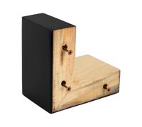 4 patas de madera negras para muebles, patas de mesa en forma de L, elevador de cama de madera, adecuado para muchos tipos de muebles
