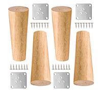 4 Patas de Madera para Muebles de 8 cm,12 cm,15 cm,25 cm y 30 cm. Patas de Repuesto para Muebles,sofás,armarios y mesas. Antideslizantes y estables. De Madera,8 cm/3,1 Pulgadas.