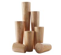 4 patas de madera para muebles, patas cónicas de goma de 60 cm, patas de repuesto estables para camas, sillas, armarios y sofás con almohadillas antideslizantes y elegantes