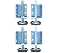 4 patas de nivelación de esquina, nivelador de patas de muebles ajustables izquierda/derecha con tornillos, zócalo, soportes ajustables para muebles, mesa, sofá, armarios, banco de trabajo