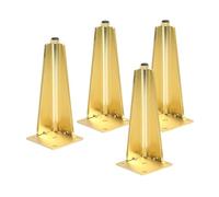 4 patas de repuesto de metal dorado para muebles, 12 cm, patas de esquina de gabinete, para sofá, cama, mesa de café, muebles de bricolaje, piezas de armario de TV, mejora la decoración de tu hogar