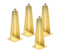 4 patas de repuesto de metal dorado para sofá, cama, mesa de centro, muebles de bricolaje, muebles de TV, armarios, piezas de 20 cm