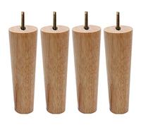 4 patas de roble modernas de mediados de siglo con perno M10, patas de sofá de color madera para escritorio, armario, silla, mesa de café, fácil de instalar (30 cm)