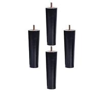 4 patas de sofá de madera maciza de repuesto de 10 cm, patas inclinadas para sofá, mesa y tocador y elegante placa de montaje incluida, actualización del hogar