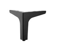 4 patas modernas de metal dorado y negro de hierro para mesa, cama, silla, escritorio, tocador, gabinete, accesorios para sofá, cama, silla, sofá, aparador, mesa (negro, 4 piezas, 17 cm)