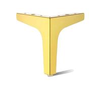 4 patas modernas de metal dorado y negro de hierro para mesa, cama, silla, escritorio, tocador, gabinete, accesorios para sofá, cama, silla, sofá, aparador, mesa (dorado, 4 piezas, 15 cm)