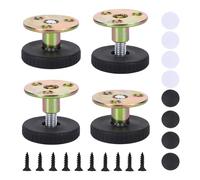4 patas para muebles ajustables, 33 - 40 mm, altura ajustable, patas de patas para muebles, altura ajustable con almohadillas de amortiguación para patas de armario, patas para armario, patas de