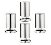 4 Patas para Muebles de 8 cm,10 cm,12 cm,15 cm,20 cm y 25 cm,Ajustables en Altura,Ideales para mesas de Centro,armarios,sofás y Camas. Patas de Repuesto,Color Plata (10 cm/3,9 Pulgadas)