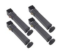 4 Patas Somier Graduables Pies para Muebles Patas para Somier Hierro Patas para Muebles Cuadradas Pies De Apoyo De la Cama Accesorios de Armazón de Cama,Boca de clip de 3 * 3 cm,Gris(25cm)