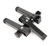 4 Patas Somier Graduables Pies para Muebles Regulables 2cm Patas para Somier Acero Cuadradas Pies De Apoyo De la Cama Accesorios de Armazón de Cama,Negro,Brazo de Clip de 3×3cm(20cm)