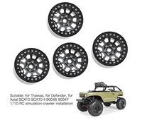 4 PCS 2.2in Aluminum Alloy Wheel Hub | Universal Replacement for 1/10 RC Crawler/T - Model/Axial SCX10 | CNC Machined for Stability & Resilience (Ti)