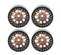 4 PCS 2.2in Aluminum Alloy Wheel Hub | Universal Replacement for 1/10 RC Crawler/T - Model/Axial SCX10 | CNC Machined for Stability & Resilience (Copper)