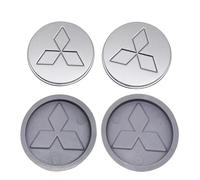 4 pcs Acrílico/ABS AntióXido Rueda Llantas-Tapas,para 54mm Mitsubishi Lancer 9 10 ASX Ralliart Outlander Pajero Eclipse Galant Carisma Rueda Centro Centrales Tapas Prueba Polvo Impermeable Tapacubos