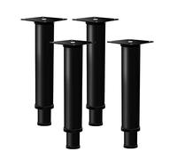 4 Pcs Adjustable Furniture Legs,Metal Cabinet Table Legs Feet,Swivel Adjustable Replacement Support Leg,Couch Legs Cabinet Legs,with Screws, 150mm, 5.9in,Black