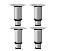 4 Pcs Adjustable Furniture Legs,Metal Cabinet Table Legs Feet,Swivel Adjustable Replacement Support Leg,Couch Legs Cabinet Legs,with Screws, 80mm, 3.1in,Silver