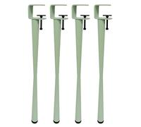 4 Pcs Adjustable Metal Table Clamp Legs,H-Shape Dining Desk Foot,No-Punching Required Iron Workbench Support Legs for Outdoor Camper, RV, Coffee Dinner Table (71cm(28in),Green)