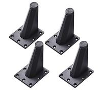 4 Pcs Adjustable Modern DIY Metal Table Legs,Furniture Support Legs,Aluminum Alloy Sofa Legs,for Table Cabinet TV Desk Cabinet Cupboard,with Screws, 80mm/3.1in,Black