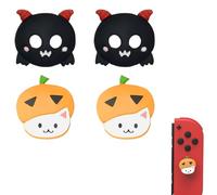 4 PCS Agarres para el Pulgar para Nintendo Switch Joycon Tapas de Joysticks Caps Thumb Grips de Silicona Tapas de Pulgar para Nintendo Switch & Switch OLED & Switch Lite(Calabaza & Diablo)