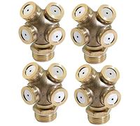 4 PCS Agricultural ist Spray Nozzle 1/2 Inch DN15 Copper Four-nozzles Atomizing Nozzles Garden Sprinkler Irrigation System lawn Cooling Dust Removal
