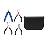 4 PCS alicates colocados herramienta de nariz de aguja de nariz redonda para manualidades de bricolaje joyas haciendo bolsa de almacenamiento