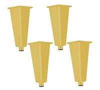 4 Pcs Aluminum Alloy Furniture Legs,Metal Cabinet Legs,Adjustable Table Legs,Coffee Tables Feet,for Bathroom Cabinets,TV Cabinets,with Floor Protectors,Gold, 20cm/7.9in