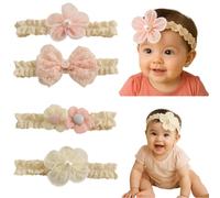 4 Pcs Bebé Niña Diademas Bebé Hairband de los Bebés Recién Nacidos Diademas de Bebé Diadema Elástica Bebé Niñas Banda Para Cabeza Accesorio