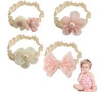 4 Pcs Bebé Niña Diademas Bebé Hairband de los Bebés Recién Nacidos Diademas de Bebé Diadema Elástica Bebé Niñas Banda Para Cabeza Accesorio