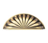 4 Pcs Brass Shell Cabinet Door Pulls Spacing Vintage Furniture Accessory Metal Drawer Knobs Wardrobe