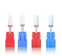 4 pcs Brocas para Uñas, Brocas de Cerámica para Uñas, Fresas Cerámicas en Forma de Maíz, para Manicura y Pedicura, Pulidor de Uñas, Perfectas para Gel y Acrílico