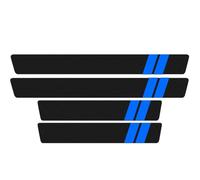 4 PCS Coche Protector Umbral Puerta Coche para Honda HRV HR-V 2025-2015, Antiarañazos Coche Estribos Guardias del Borde Protección Accesorios,A/Short Blue Line