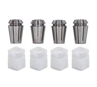 4 PCS Collet Set 4 Jaw Strong Grip High Carbon Steel Spring Collet Chuck Freshing Tool para mecanizado por CNC y máquinas de molienda